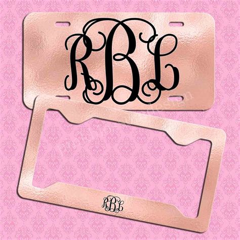 rose license plate frame|rose gold license plate frame.